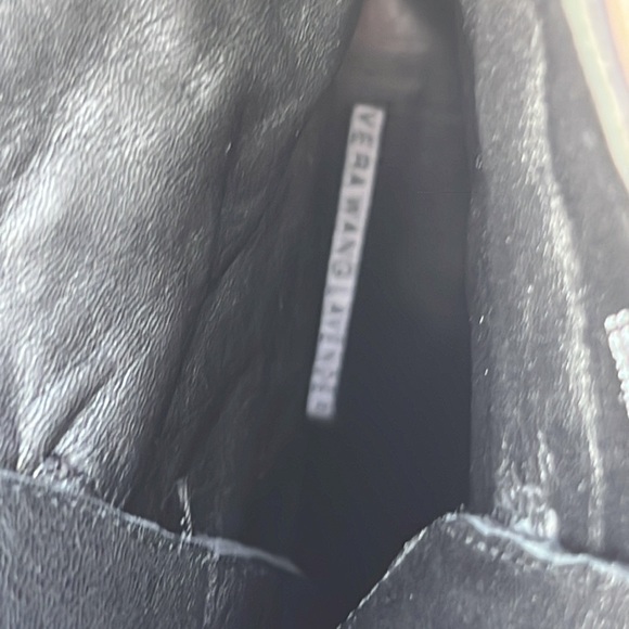 VERA WANG LAVENDER MOTO COMBAT BOOTS BLACK 8 - Picture 11 of 14